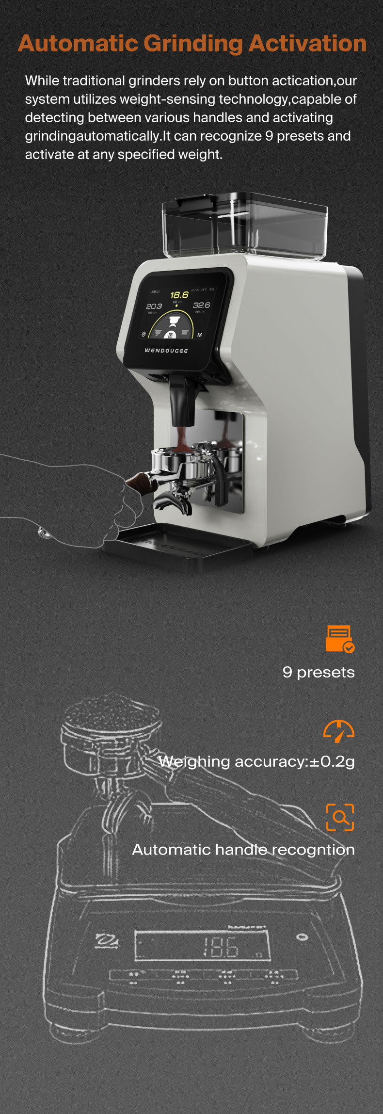 Wendougee Rkone-90B-T Commercial Grinder