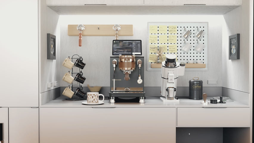 Wendougee DATA S Precision Dual Boiler Espresso Machine with Gear Pump and E-bar Connectivity
